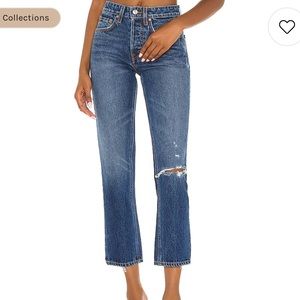 GRLFRND Karolina High Rise Straight Crop Jeans